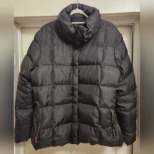 Eddie Bauer Black Goose Down Puffer Jacket 700 Fill EB700 Women's XL